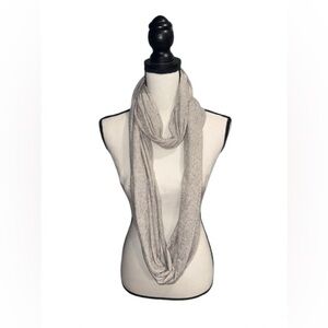 Elegant Gray and cream Infinity Scarf